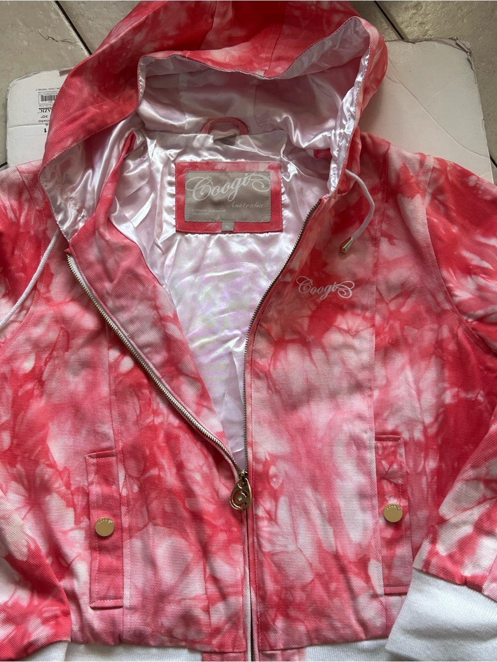 Sloggi Kids Pink Tie-Dye Hooded Raincoat